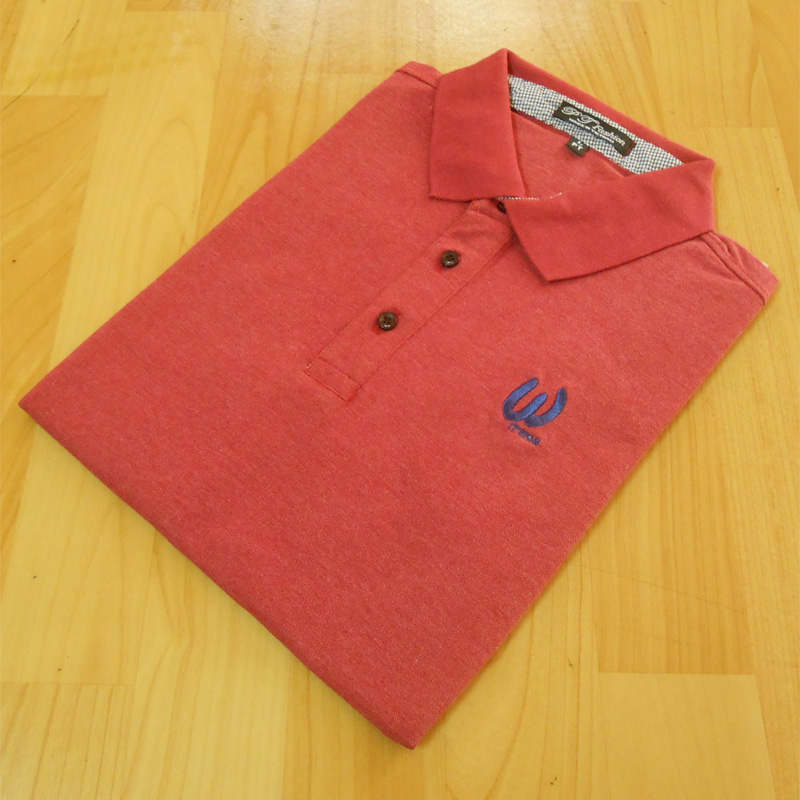 Machine embroidery on shirt