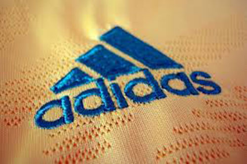 Machine embroidery on footwear