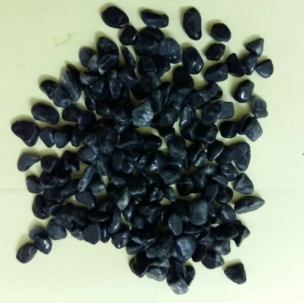Black pebble tumbled stone 2-3mm