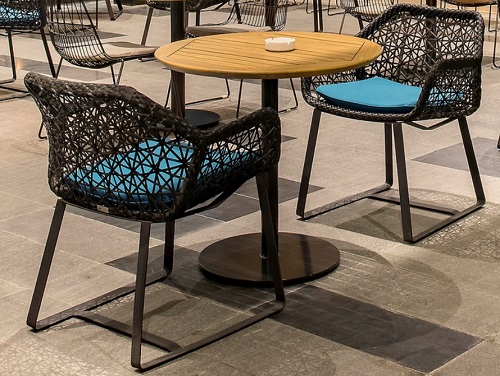 Poly rattan coffee set