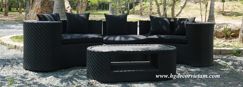 Poly rattan sofa se