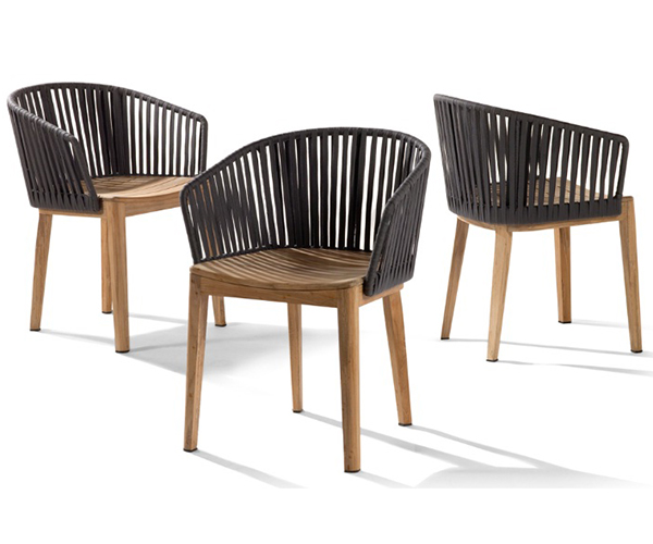 Poly rattan dining chair