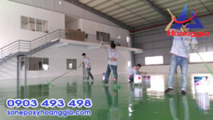 Epoxy paint for factory floor