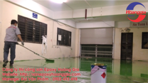 Epoxy paint for factory floor