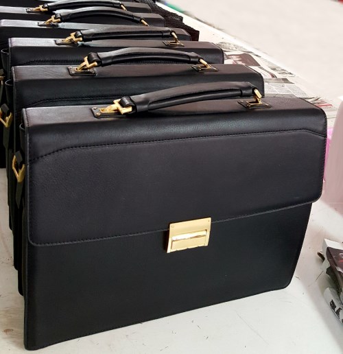 Leather briefcase for men