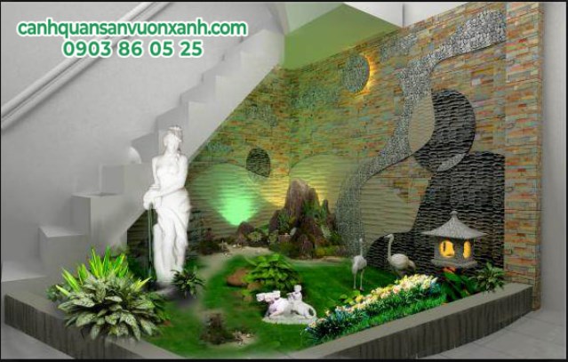 Construction and design of miniature landscape and art wall
