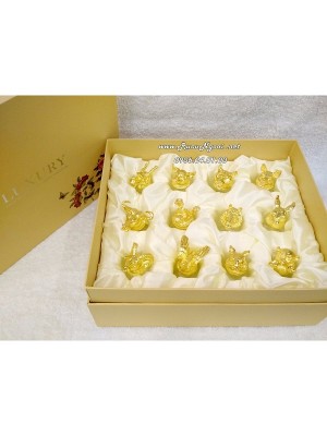 12 Zodiac Animal Glass Set