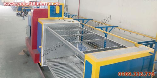 Semi-automatic paint line