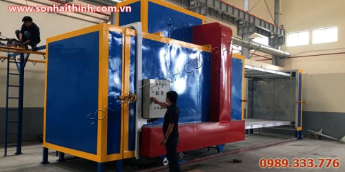 Semi-automatic paint line