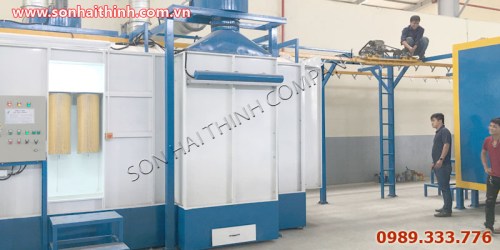 Semi-automatic paint line