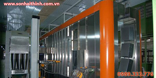 Powder coating processing