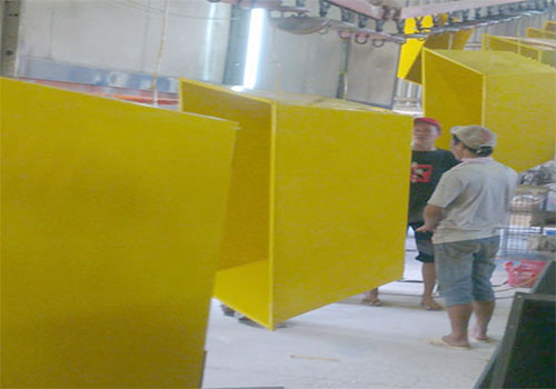 Powder coating processing