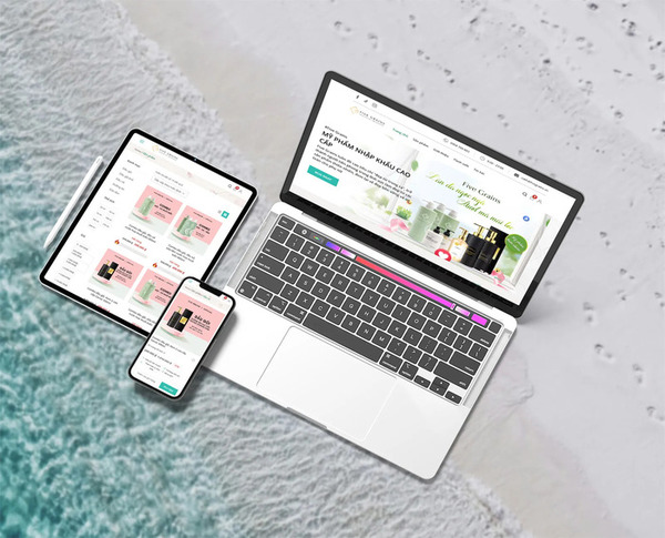 Fivegrains - Cosmetics, beauty and E-commerce website design