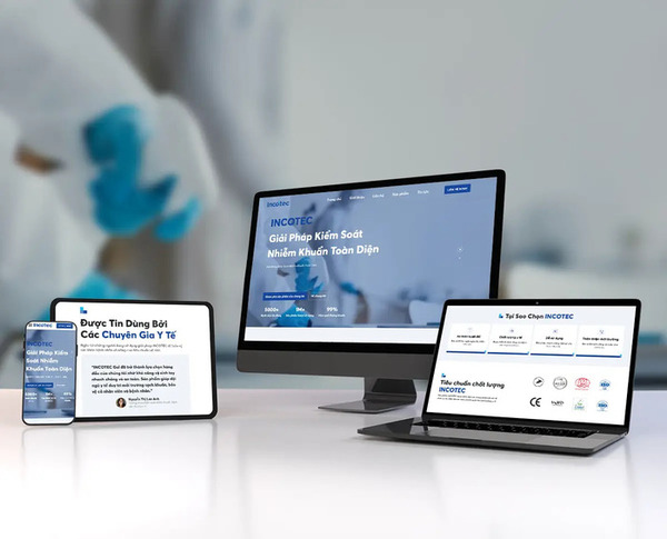 INCOTEC - Healthcare hygiene product showcase website design