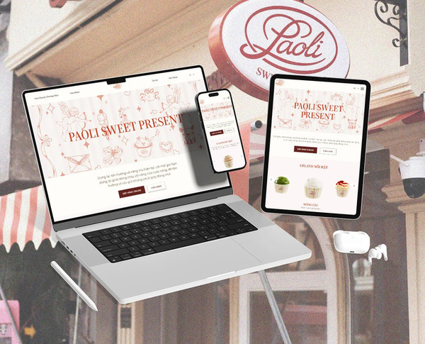 PAOLI - Gelato shop showcase website design