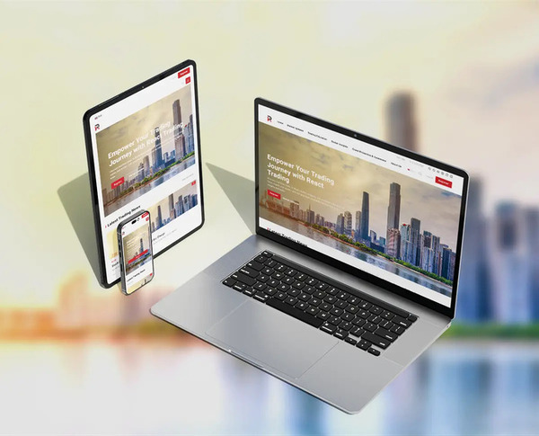 React Trading - Trading news and financial education website design