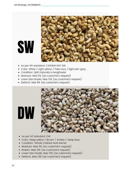Cashew kernels