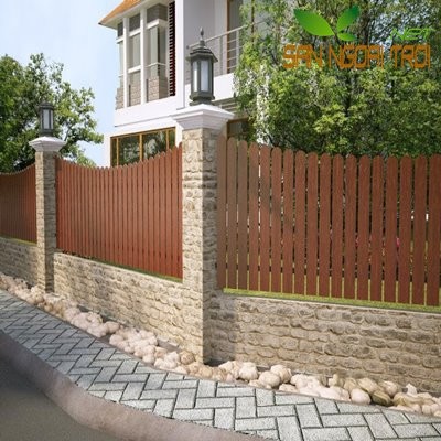 Wood plastic fence