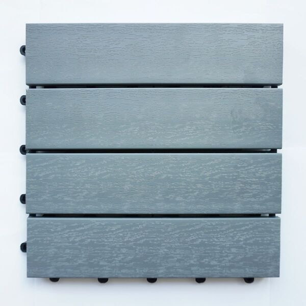 Wood plastic deck tiles