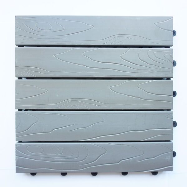 Wood plastic deck tiles