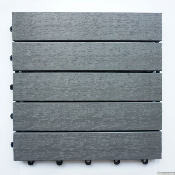 Wood plastic deck tiles