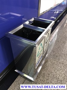 Stainless steel trash can