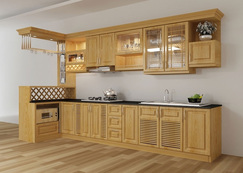Wooden kitchen cabinets