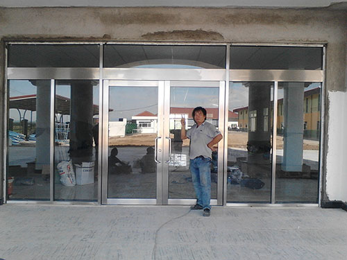 Stainless steel doors