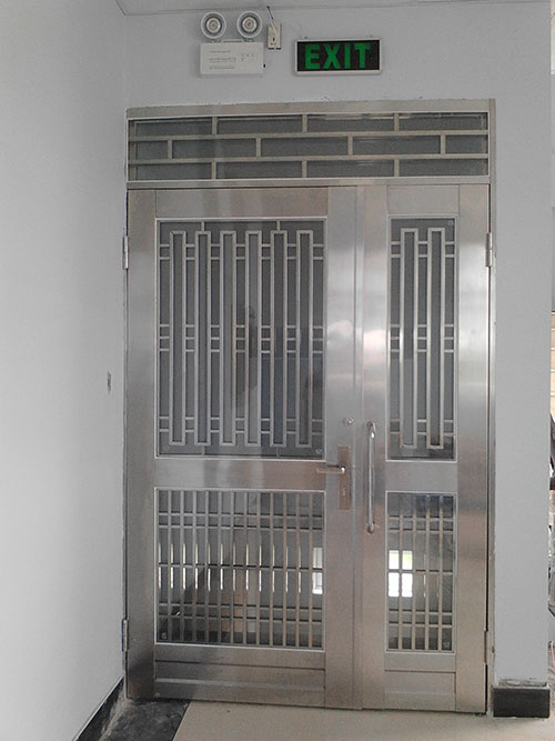 Stainless steel doors