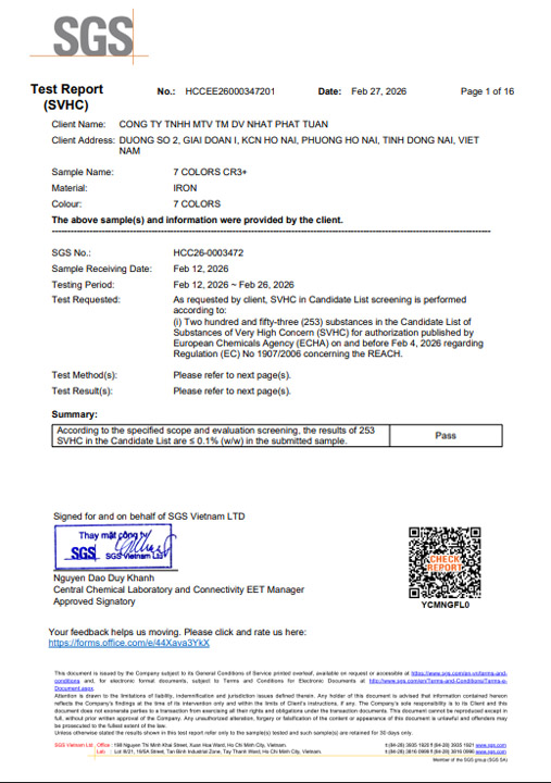 REACH – 7 Colors – HCCEE26000347201 certificate