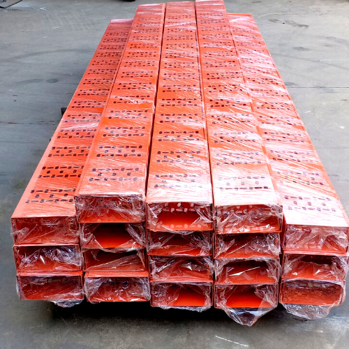 Orange powder coated cable tray 200x100