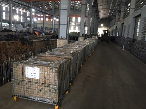 Goods waiting for export