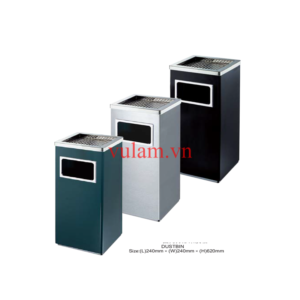 Stainless steel trash can