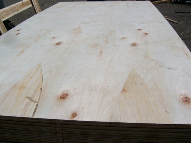 White plywood