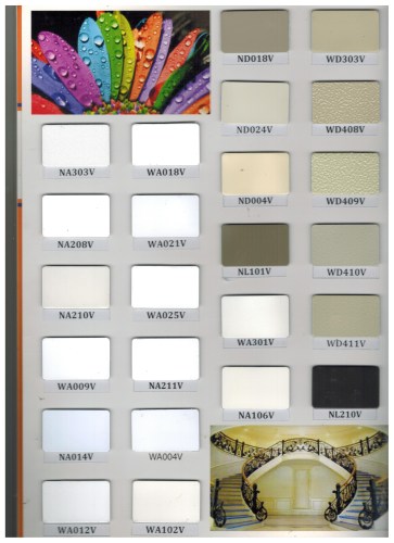 Powder coating color chart