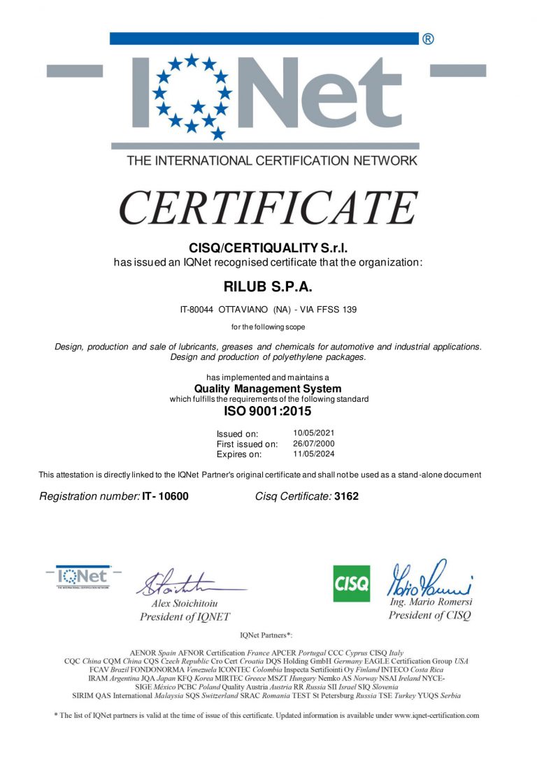 International certification