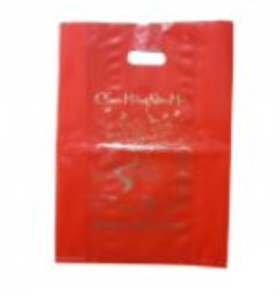 Die cut handle PE bag