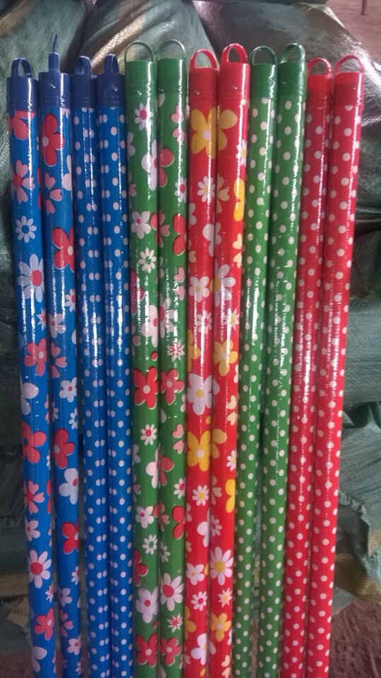 PVC coated wooden broom stick