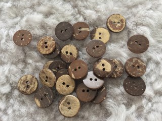 Coconut shell buttons