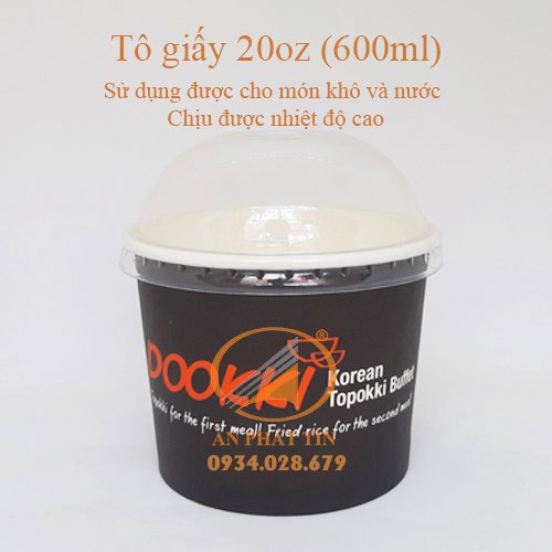 Paper Bowl 20oz (600ml)