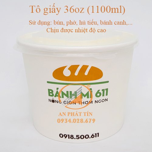Paper Bowl 36oz (1100ml)