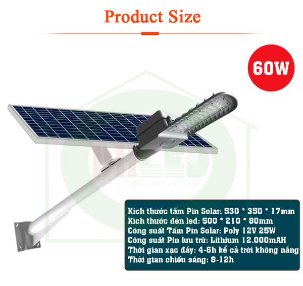 Solar led street lights 60W