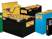 Accumulator battery for lift truck