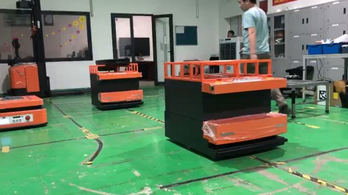 AGV vehicle with single-tier conveyor