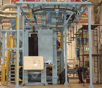 Ball blasting machine