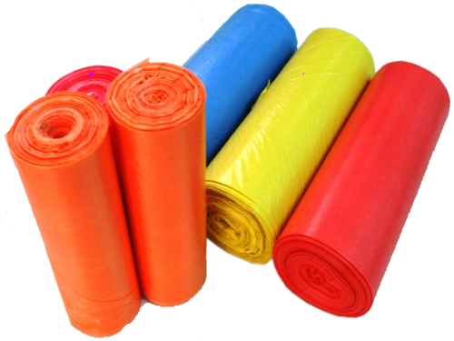 Colored garbage bag