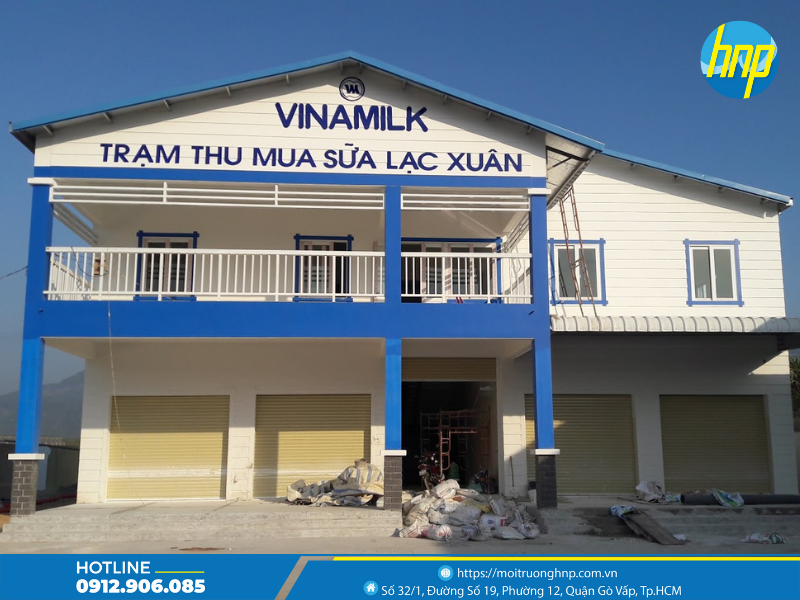 Wastewater treatment system for milk collection station