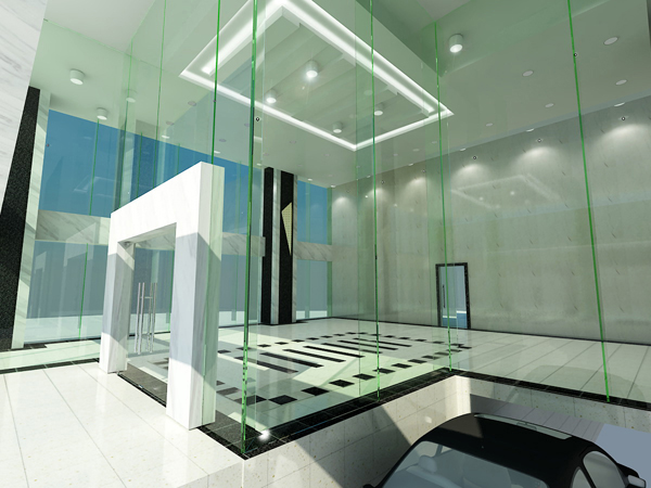 Tempered glass door