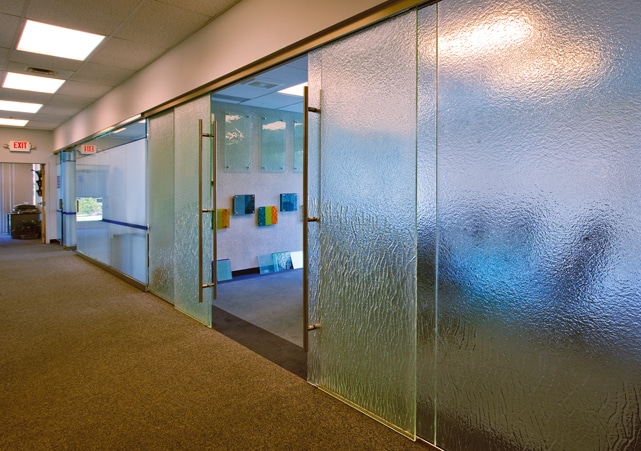 Tempered glass door