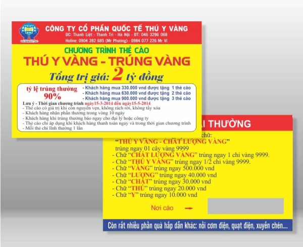 Print scratch cards for car dealers